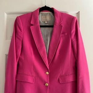 Banana Republic single breasted pink suit jacket with gold buttons